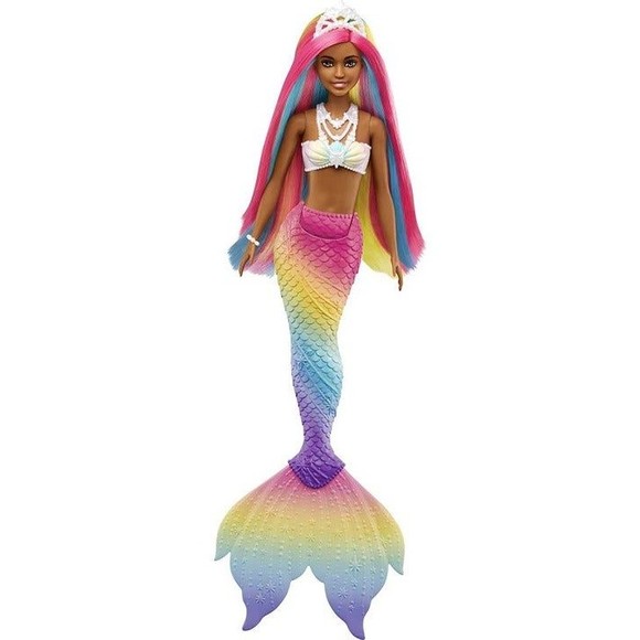 Barbie Dreamtopia Rainbow Magic Mermaid African American Doll Water Activated - Picture 2 of 2